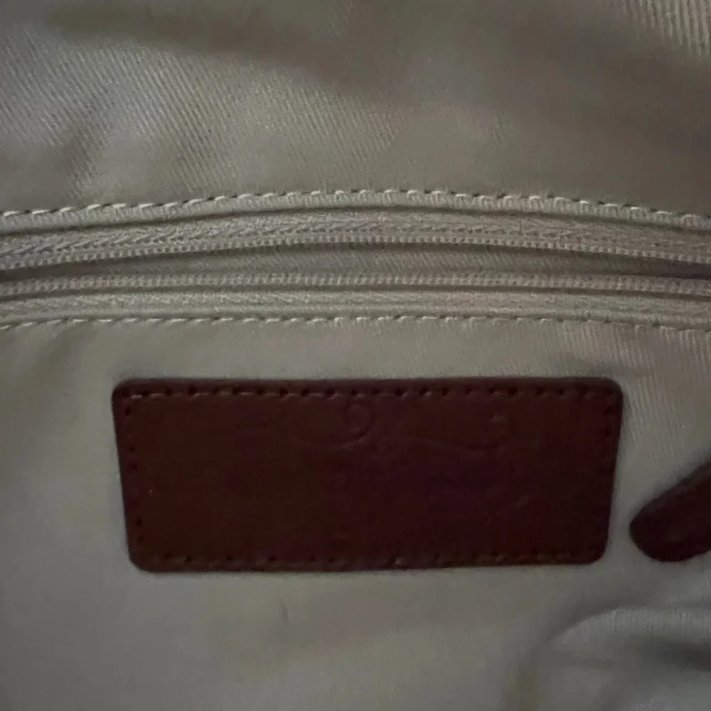 Margot  Genuine Leather Brown Purse  Bag with Tassel Detail